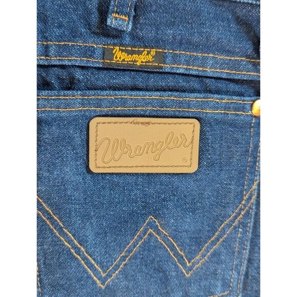 Vintage Wrangler Straight Leg Blue Jeans Mens Size 32 x 32 - Picture 5 of 7